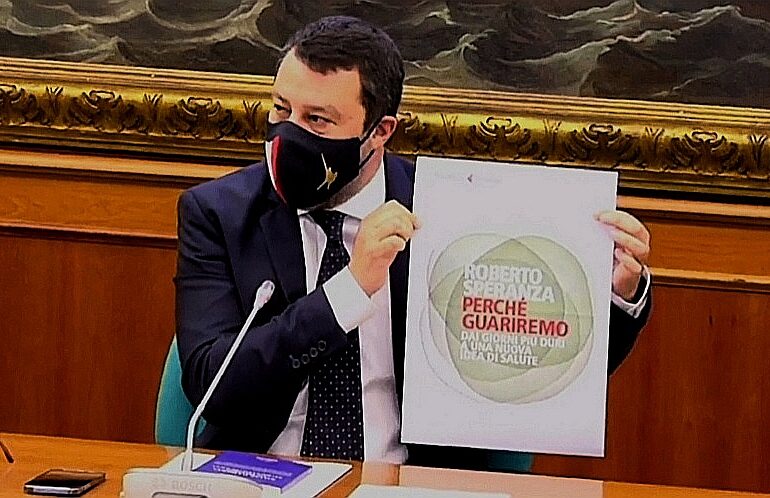 Salvini all’assalto di Speranza per il libro sul Covid: volgarità e arroganza, dove ha trovato il tempo?