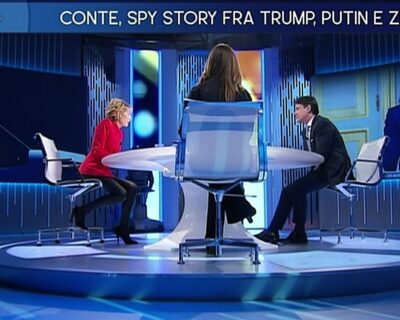 Conte non si schiera tra Macron e Le Pen. Lilli Gruber lo bacchetta. Pd furioso