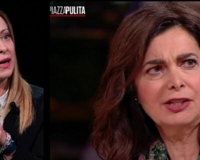 PiazzaPulita, il fango della Boldrini su Giorgia Meloni, ira in tv: “Vi dico perché non deve governare…”