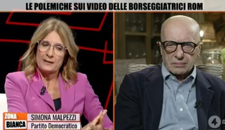 Zona Bianca, Alessandro Sallusti contro Malpezzi: “Se io rubassi la sua borsetta…”